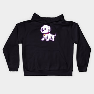 Cute Damatian Dog Sitting Cartoon Kids Hoodie